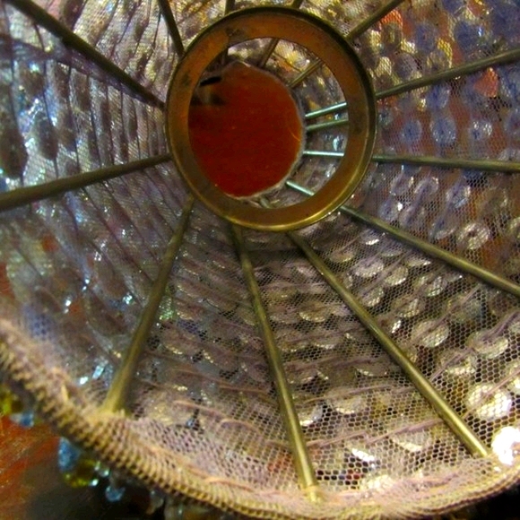 Vintage Votive Candle Lamp with Pastel Bead Shade - Picture 11 of 16